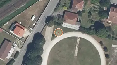 Vue aérienne : Aire de fitness Bourg-en-Bresse – Rue Auguste Perrodin