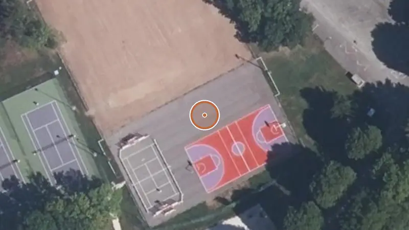 Vue aérienne de Street workout Culoz-Béon – Pumptrack et Street workout