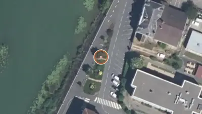 Vue aérienne : Aire de fitness Saint-Laurent-sur-Saône – Quai Jean Baptiste Bouchacourt