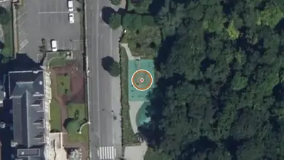 Vue aérienne : Aire de fitness Laon – Avenue de la République