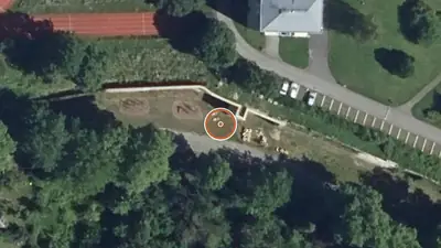 Vue aérienne : Aire de fitness Laon – Rue Jacques François Glatigny