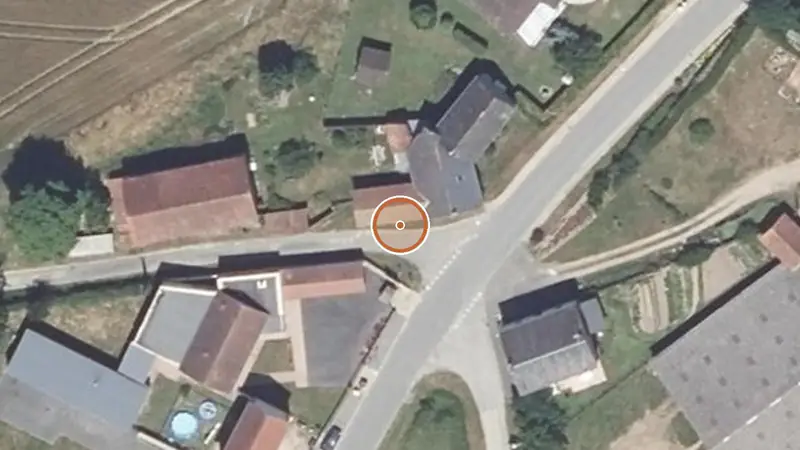 Vue aérienne de Aire de fitness Mazirat – Rue des Dames de Charly