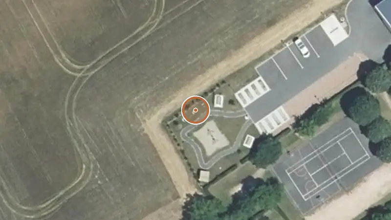 Vue aérienne de Aire de fitness Saint-Bonnet-de-Rochefort – Aire de Détente