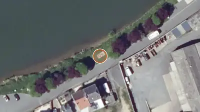 Vue aérienne : Aire de fitness Bogny-sur-Meuse – Rue de la Meuse (est)