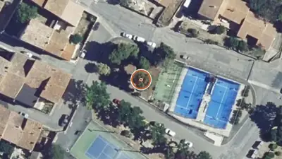 Vue aérienne : Aire de fitness Fleury – Rue Pierre Mendes France