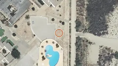 Vue aérienne : Aire de fitness Leucate – Rue du Fresquel