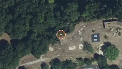 Vue aérienne : Aire de fitness Montmurat
