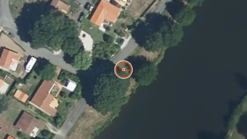 Vue aérienne de Aire de fitness Écuras – Rue du Bois (sud-ouest)