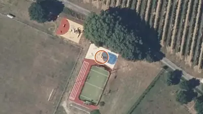 Vue aérienne : Aire de fitness Saint-Même-les-Carrières