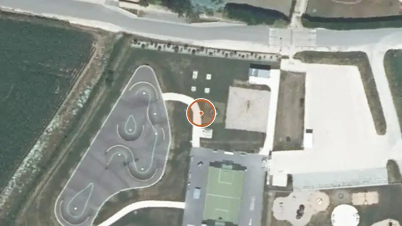 Vue aérienne de Aire de fitness La Roche-Jaudy – LRJ Park