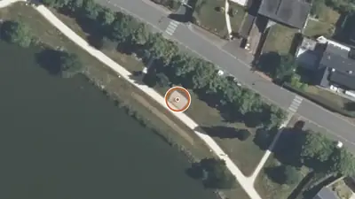 Vue aérienne : Aire de fitness Lamballe-Armor – Parc du Plan d'eau de Lamballe (nord-ouest)