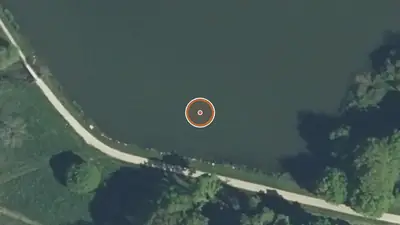 Vue aérienne : Parcours sportif Maël-Carhaix – Jardin d'Eau de Kervézennec (sud-ouest)