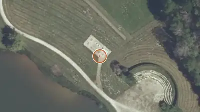 Vue aérienne : Parcours sportif Merdrignac