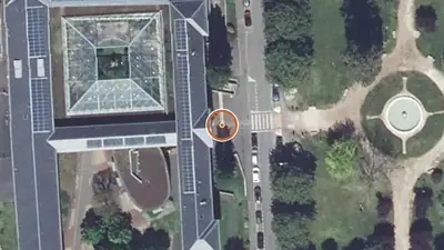 Vue aérienne : Parcours sportif Périgueux