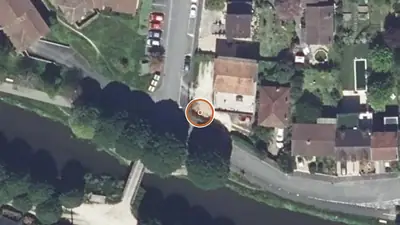 Vue aérienne : Parcours sportif Périgueux