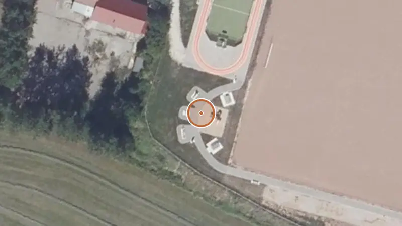 Vue aérienne de Aire de fitness Vercel-Villedieu-le-Camp – Complexe Sportif