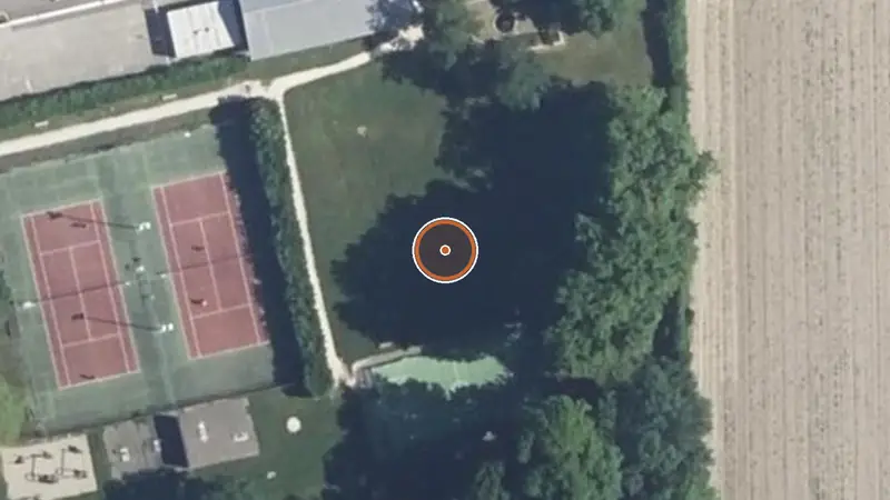 Vue aérienne de Aire de fitness Saint-Marcel-lès-Sauzet – Place des Ecoles