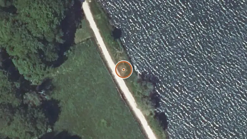 Vue aérienne de Aire de fitness Écluzelles – Sentier de Promenade du Plan d'Eau de Mézières-Écluzelles