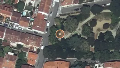 Vue aérienne : Aire de fitness Toulouse – Jardin Sacarin