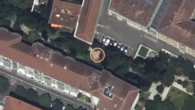 Vue aérienne : Aire de fitness Toulouse – Parc La Coulée Verte