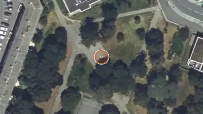 Vue aérienne : Aire de fitness Toulouse – Petit bois de Bagatelle