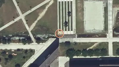 Vue aérienne : Parcours sportif Toulouse – Rue de l'Université du Mirail