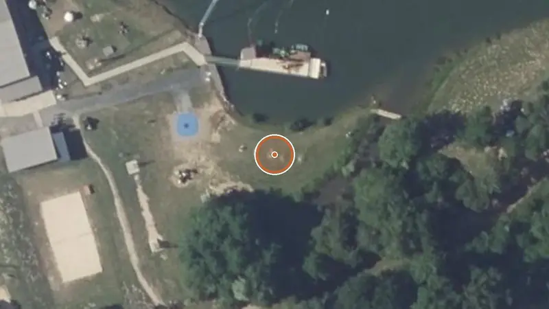 Vue aérienne de Aire de fitness Pouligny-Notre-Dame – Base de Loisir de Ligny