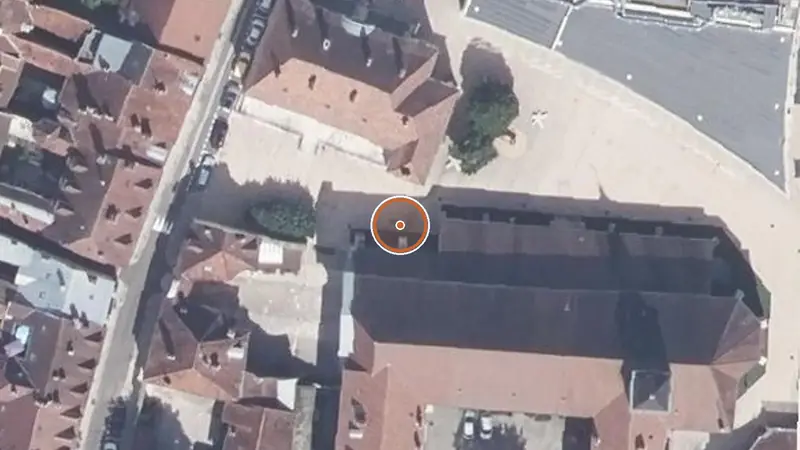Vue aérienne de Aire de fitness Lons-le-Saunier – Esplanade Louise Michel