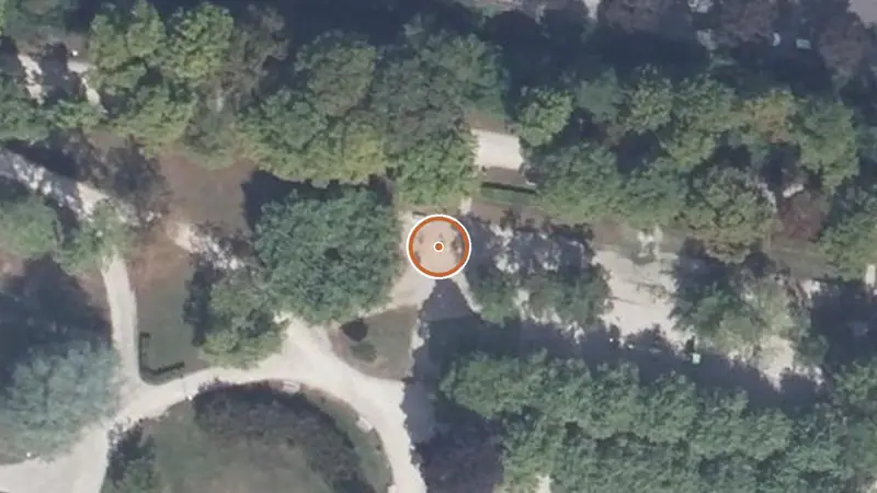 Vue aérienne de Aire de fitness Lons-le-Saunier – Parc des Bains