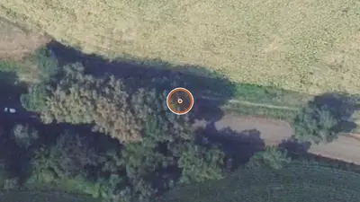 Vue aérienne : Aire de fitness Eugénie-les-Bains – Chemin de Pecoste