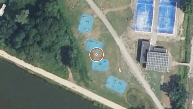 Vue aérienne de Aire de fitness Soustons – La Fontaine Baque