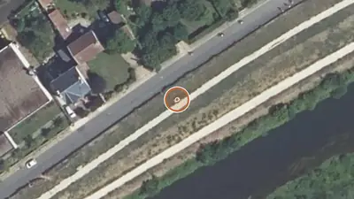 Vue aérienne : Aire de fitness Blois – Levée des Tuileries (sud-ouest)