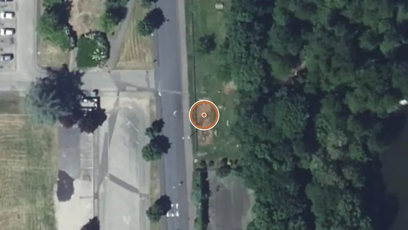 Vue aérienne de Aire de fitness La Grand-Croix – Rue du Dorlay