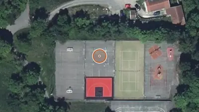 Vue aérienne : Aire de fitness Saint-Jean-Bonnefonds