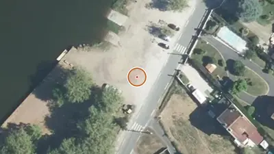 Vue aérienne : Aire de fitness Aurec-sur-Loire – Base nautique de Semène