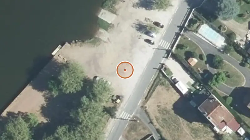 Vue aérienne de Aire de fitness Aurec-sur-Loire – Base nautique de Semène