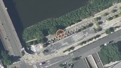 Vue aérienne : Aire de fitness Nantes – Boulevard Gaston Doumergue