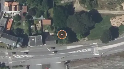 Vue aérienne : Parcours sportif Nantes – Square Toussaint Louverture