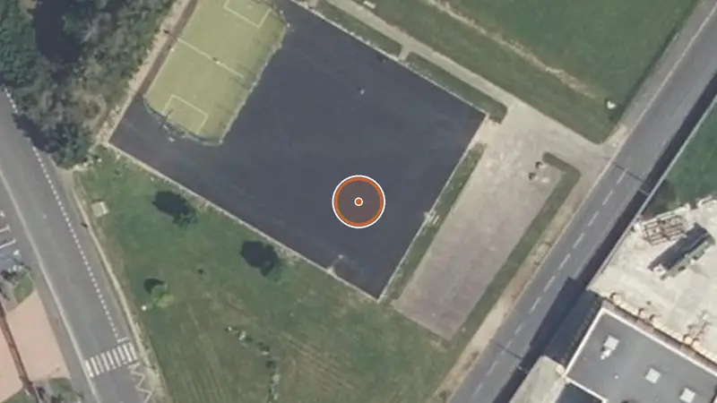 Vue aérienne de Aire de fitness Gien – Plaine des Sports