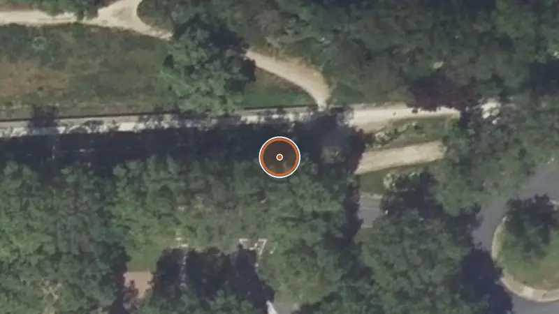 Vue aérienne de Aire de fitness Orléans – Avenue du Champ de Mars