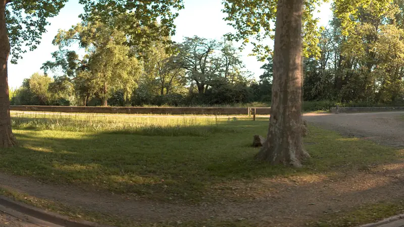 Vue de la rue vers Aire de fitness Orléans – Avenue du Champ de Mars