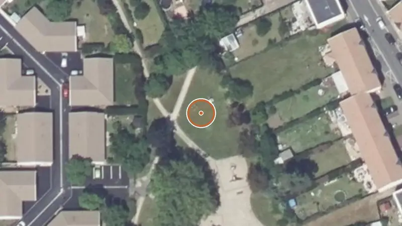 Vue aérienne de Aire de fitness Ormes – Square Rutboeuf