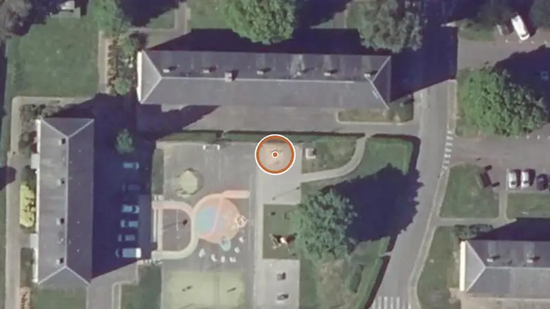 Vue aérienne de Aire de fitness Avranches – Rue Jean Mermoz