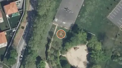 Vue aérienne : Aire de fitness Ormes