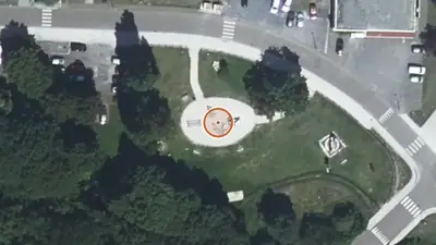 Vue aérienne : Aire de fitness Chaumont – Rue Ampère
