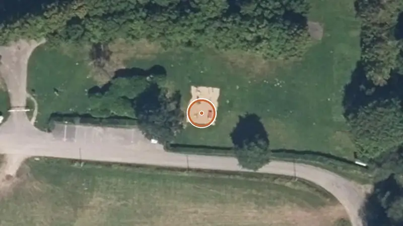 Vue aérienne de Aire de fitness Brandivy – Base de loisirs - Etang de la forêt
