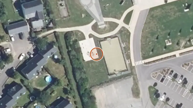 Vue aérienne de Aire de fitness Locoal-Mendon – Lotissement la Pierre Bleue