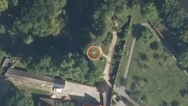 Vue aérienne de Aire de fitness Malestroit – Jardin des Sœurs