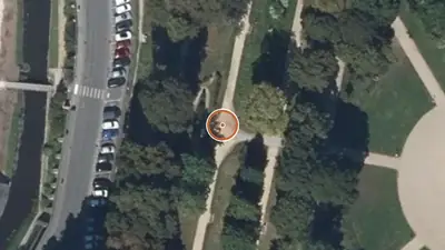 Vue aérienne : Parcours sportif Vannes – Parc de la Garenne