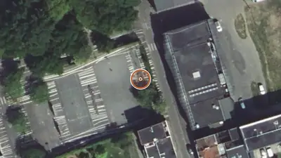 Vue aérienne : Aire de fitness Lille – Rue d'Austerlitz